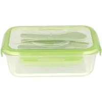 Pebbly Lunchbox Met Bestekset Plastic 1,2L Green