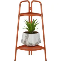 Pro Garden Plantenrek/plantentafel - terracotta - metaal - 26x70 cm - Plantenrekjes