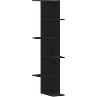 vidaXL Hoekwandschap 36,5x36,5x140 cm bewerkt hout zwart