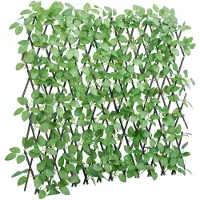 vidaXL Kunstplant klimop op latwerk 5 st uittrekbaar 180x65 cm groen