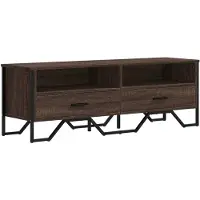 vidaXL Tv-meubel 122x34x41 cm bewerkt hout bruin eikenkleurig