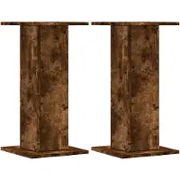 vidaXL Plantenstandaards 2 st 30x30x60 cm bewerkt hout gerookt eiken