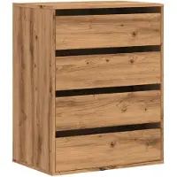 vidaXL Ladekast 60x41x76 cm bewerkt hout artisanaal eikenkleurig