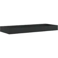 vidaXL Wastafel 120x46x11 cm gegoten mineraal/marmer matzwart