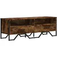vidaXL Tv-meubel 122x34x41 cm bewerkt hout gerookt eikenkleurig