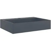 vidaXL Wastafel 50x38x11 cm mineraal gegoten/marmer gegoten antraciet