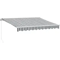 vidaXL Markies, handmatig bedienbaar, antraciet en wit, 300x250 cm