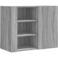 vidaXL Wandkast 75x35x60 cm bewerkt hout grijs sonoma eikenkleurig