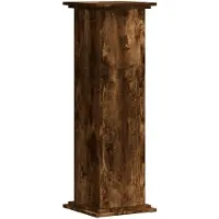 vidaXL Plantenstandaard 33x33x100 cm bewerkt hout gerookt eikenkleurig