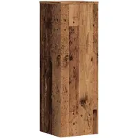 vidaXL Plantenstandaard 33x33x100 cm bewerkt hout oud houtkleurig