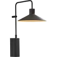 Bover LED-wandlamp buiten Platet A01, zwart, Aluminium, Design, LED wandlamp buiten