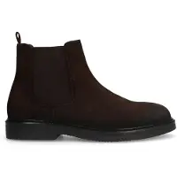 Manfield Bruine suède chelsea boots | Maat 44