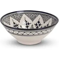 Safaary Marokkaanse kom blauw-wit Ø 24 x 10cm