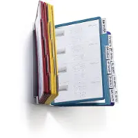 Durable Wandhouder voor bureaustandaard VARIO WALL 20 - 5512 Blauw, Geel, Groen, Rood DIN A4 Aantal meegeleverde displaypanels 20
