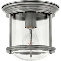 HINKLEY LED Plafond Badkamerlamp Hadrian | 1X E27 Max 60W | IP44 | Dimbaar | Antique Nickel