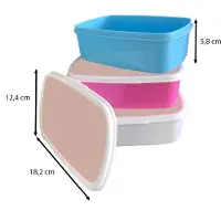 MuchoWow Broodtrommel Roze - Lunchbox Roze - Palet - Oud - Effen - Oudroze - Brooddoos 18x12x6 cm - Brood lunch box - Broodtrommels voor kinderen en volwassenen