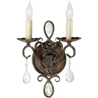 FEISS LED Wandlamp Chateau | 2X E14 Max 60W | Mocha Bronze