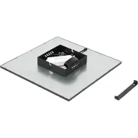 LINDBY LED-paneel Lamin, dimbaar, zwart, Woon-/ Eetkamer, Modern, LED plafondlamp