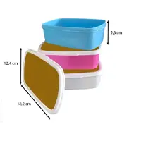 MuchoWow Broodtrommel Blauw - Lunchbox Goud - Luxe - Interieur - Brooddoos 18x12x6 cm - Brood lunch box - Broodtrommels voor kinderen en volwassenen