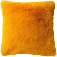 Dutch decor - ZAYA - Kussenhoes 45x45 cm - bontlook - effen kleur - Golden Glow - geel