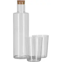 Jens Living Waterfles en Glazen Set - Glas - Transparant
