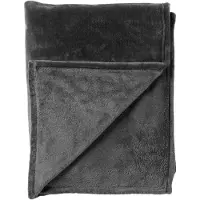Dutch decor - CHARLIE - Plaid 200x220 cm - extra grote fleece deken - effen kleur - Charcoal Gray - antraciet
