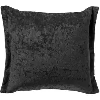 Dutch decor - LEWIS - Kussenhoes 45x45 cm - fluweel - met sierrand - Raven - zwart