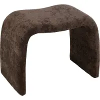 J-Line Stool n shape textile dark brown