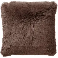 Dutch decor - FLUFFY - Kussenhoes 60x60 cm - superzacht - XL kussensloop - Chocolate Martini - donkerbruin