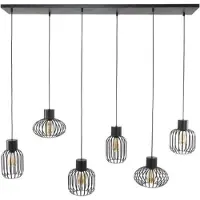 Meubelplaats Hanglamp 3+3 mix metal - Charcoal
