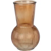 HOME & Styling collection Gegroefd glazen vaas, 20 cm
