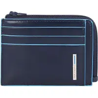 Piquadro Blue Square Creditcardhouder RFID-bescherming Leder 11 cm blauw