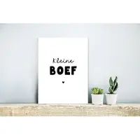 MuchoWow Wanddecoratie Metaal - Aluminium Schilderij Industrieel - Kinderen - Quotes - Kleine boef - Spreuken - 30x40 cm - Dibond - Foto op aluminium - Industriële muurdecoratie - Voor de woonkamer/slaapkamer