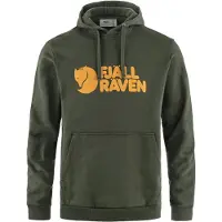 Fjällräven Logo Hoodie Trui Heren Deep Forest S