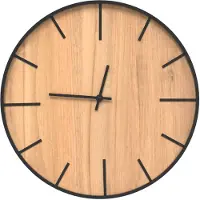 vidaXL Wandklok, bruin, Ø 39 cm, ijzer en houtvezel