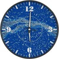 vidaXL Wandklok met lichtgevende wijzerplaat en wijzers Ø30 cm blauw