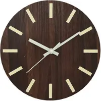 vidaXL Wandklok met lichtgevende wijzerplaat en wijzers Ø30 cm bruin