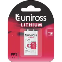 Uniross CR 9V Ultra Lithium Battery 1 Pack