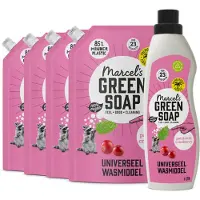 Marcel's Green Soap Wasmiddel Patchouli & Cranberry 23 Wasbeurten + 4 Navullingen Pakket