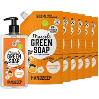 Marcel's Green Soap Handzeep Sinaasappel & Jasmijn 500 Ml + 6 Navullingen Pakket