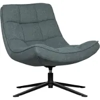 Woood Maudi Draaifauteuil - Polyester - Blue Stone - 84x74x86