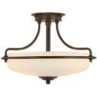 QUOIZEL LED Plafondlamp Griffin | 3X E27 Max 60W | Dimbaar | Palladian Bronze
