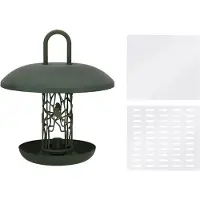 Esschert Design Voedersilo Gerecyclede met schotel - 3 in 1 - - FB634 - Voedersilo voor Vogels