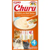 PADU Churu Kattensnack Chicken & Beef 4 X 14 Gr