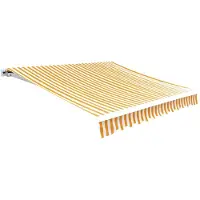 vidaXL Vervangingsdoek voor luifel 600x300 cm polyester geel en wit