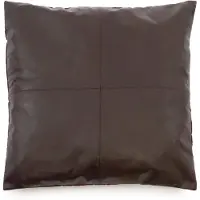 Bazar Bizar The four panel leather cushion cover choco 60x60