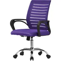 ML-Design Ergonomische bureaustoel met armleuningen Mesh stof Paars met wielen ML design