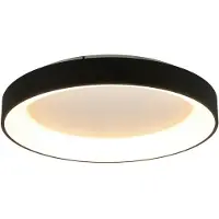 Mantra-Iluminacion LED-plafondlamp Niseko II, dimbaar, zwart, Woon-/ Eetkamer, Aluminium, Modern, LED plafondlamp