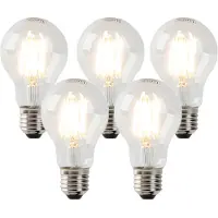 LUEDD Set van 5 dimbare E27 LED lampen helder 7W 806 lm 2700K