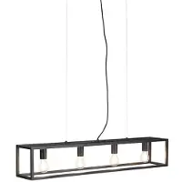 QAZQA Smart industriële hanglamp zwart incl. 4 WiFi A60 - Cage 4